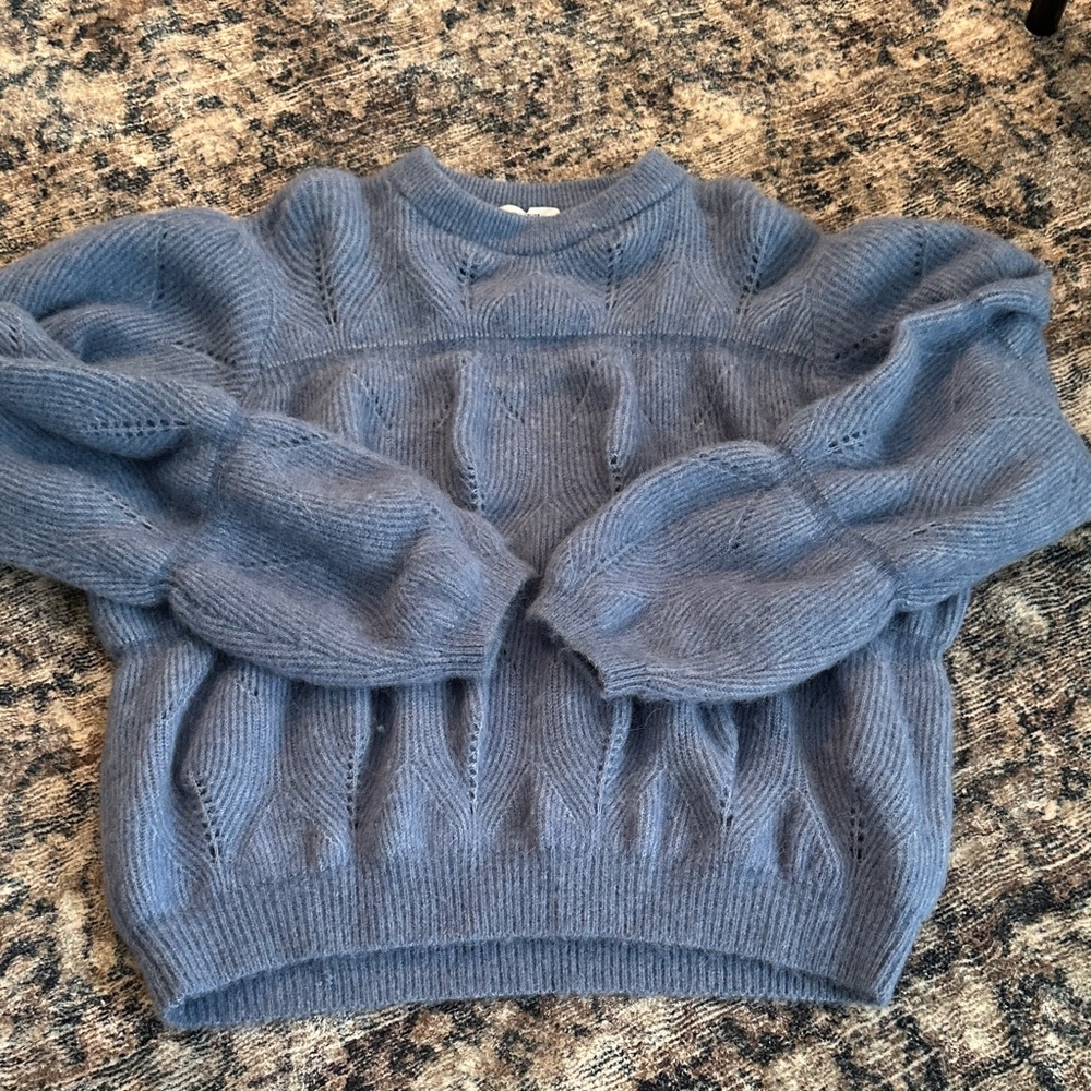 & other stories Cozy Blue Knit Sweater size M/L
